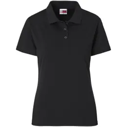 Ladies Prima Stretch Golf Shirt Black Front